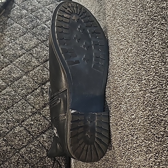 Lane Bryant 10W Moto boots black vegan leather silver buckles zippered - Picture 2 of 3